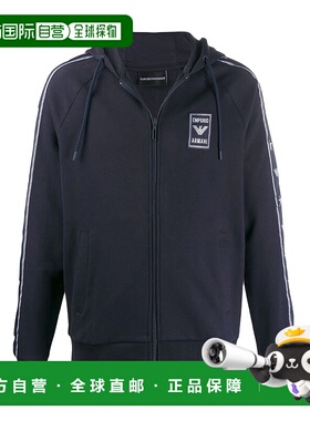 香港直邮Emporio Armani 海军蓝logo贴片休闲夹克 6G1MG61J07Z