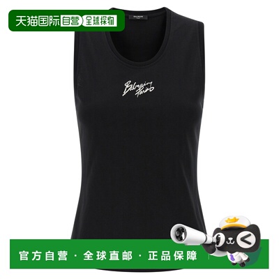 香港直邮BALMAIN 女士T恤 GF1EB075BD40EAB SS2026 黑色 Sleevele
