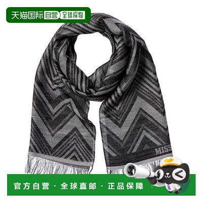 自营Missoni Wool-Blend Scarf - black 美国奥莱直发