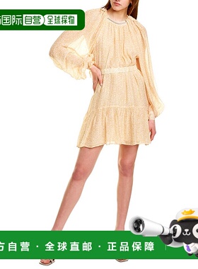 自营 Sabina Musayev Harriet 迷你早秋新款连衣裙 黄色 美国奥莱