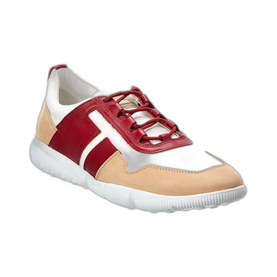 自营 TOD's All Comparison 帆布和皮革运动鞋 - 红色 美国奥莱直