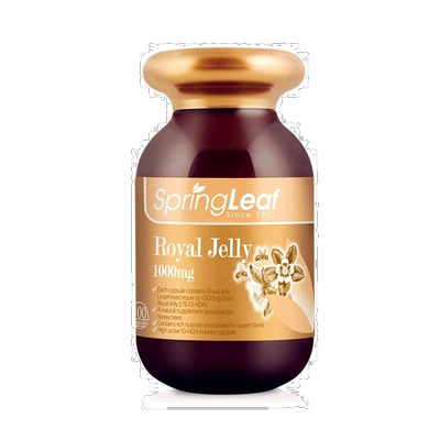spring leaf绿芙蜂王浆胶囊萃取1000mg软凝胶100粒