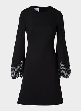 美国直邮akris 女士 连衣裙长袖 修身时尚优雅自然舒适百搭女装