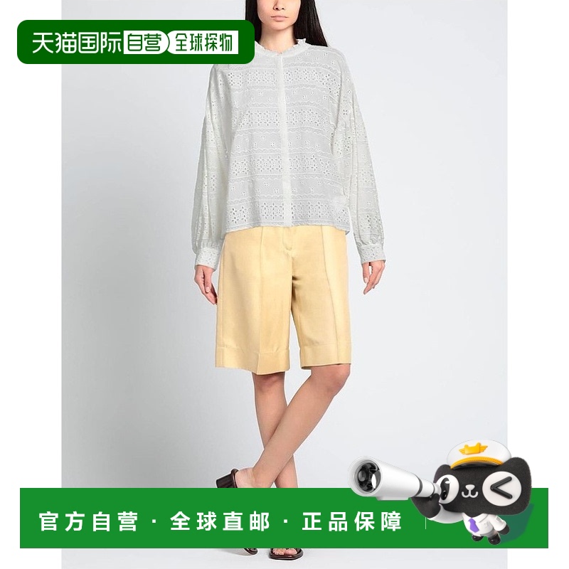 1h可退 香港直邮潮奢 Maje 女士 Blouses 纯色衬衫 white白色 舒