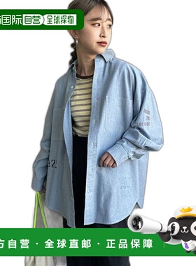 1h可退 日本直邮PAY DAY 女士刺绣LOGO大码宽松衬衫 PD25-SH-IN5-