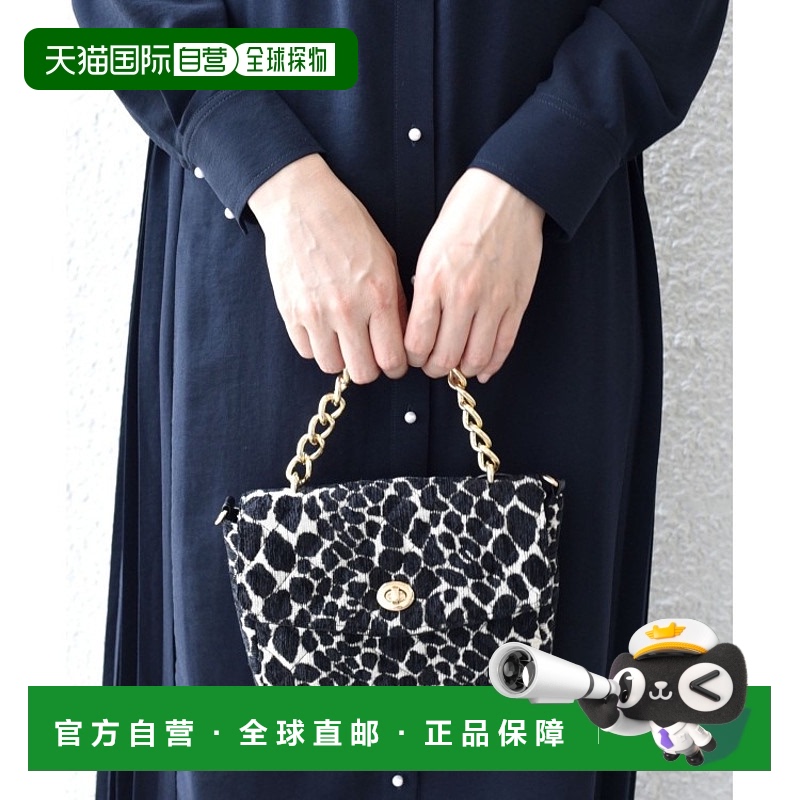 1h可退 日本直邮SHIPS 女士多变式链条手拿包 秋冬款杰卡德布料设