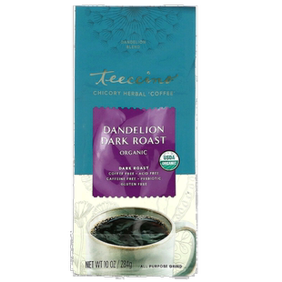 香港直发Teeccino菊苣蒲草本咖啡深度烘焙蒲公英混合物无酸284g