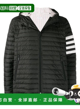 香港直邮Thom Browne 黑色绗缝条纹羽绒服 MJD022X05411高端流行