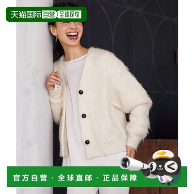 1h可退 日本直邮UNFILO 女装 防缩可机洗 腈纶混纺V领短款开衫 KR