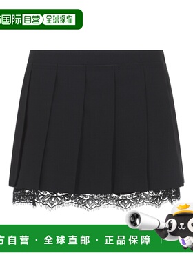 1h可退 香港直邮Acne Studios 艾克妮 女士 黑色刀褶短裙 AF0569