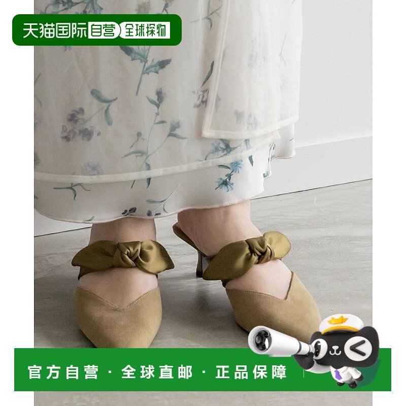 日本直邮RANDA 丝带穆勒高跟鞋 RA041BW13525 [RANDA] 黑色