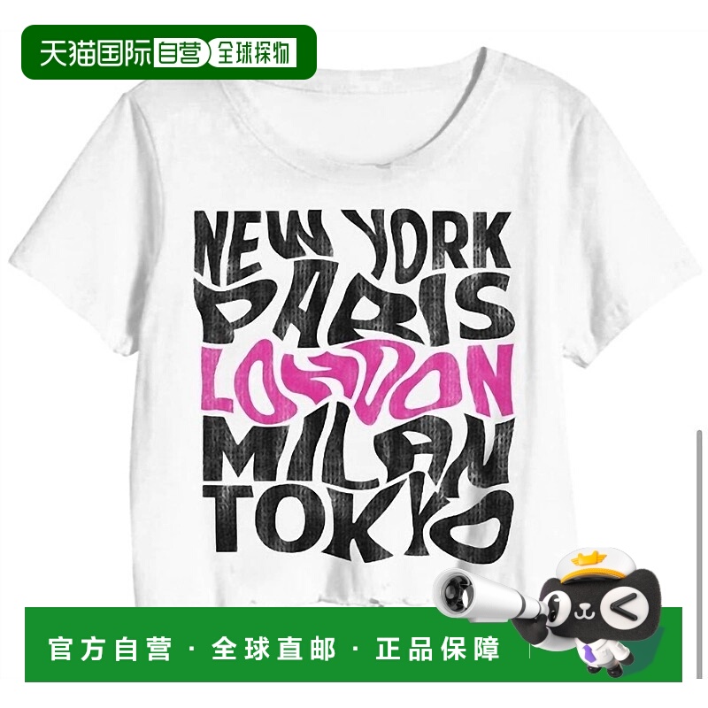 自营 prince peterWomen's Jet Setter Cropped Tee In White - w