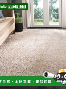 自营safaviehMirage Hand Made Area rug, Beige / Silver Contem