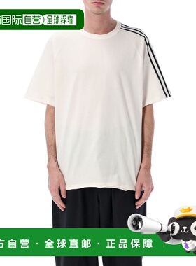 1h可退 香港直邮潮奢 Y-3 男士 毛边白色T恤 KS9748WHT white白色