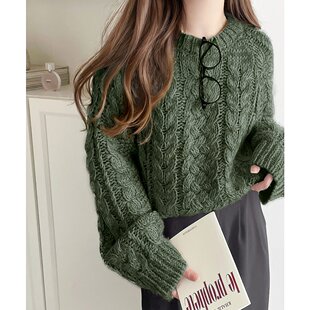 Classical Elf 女士手编风格短款针织衫 ce1260223