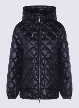 MONCLER 女士夹克 K20932F00013595ZZ999 CO 黑色 绗缝连帽羽绒服