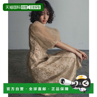 派对连衣裙 1h可退 喇叭长款 女士刺绣蕾丝泡泡袖 ce2 日本直邮GIRL