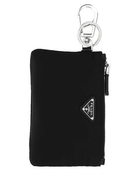 潮奢 Prada 普拉达 男士 黑色尼龙钥匙扣 2TT1172DMKF00