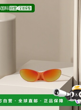 香港直邮BALENCIAGA 男士眼镜 BB0349S004 AW2025 橙色 几何太阳