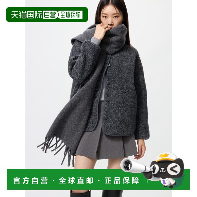 日本直邮UNIQLO女款宽松开衫外套479616-08优衣库图片