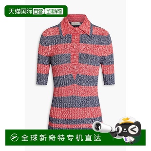 香港直邮ZIMMERMANN 5630THIG 女士 条纹罗纹针织Polo衫