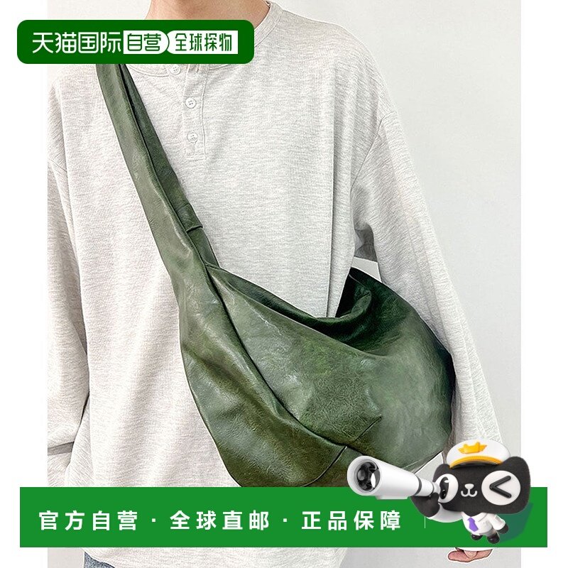 日本直邮florge 大容量轻便皮革质感简约半月形单肩包 FL8218AW00