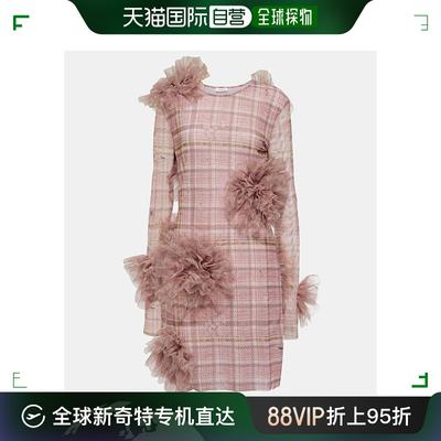 香港直邮潮奢 Acne Studios 艾克妮 女士 Dinana 贴花缝饰格纹迷