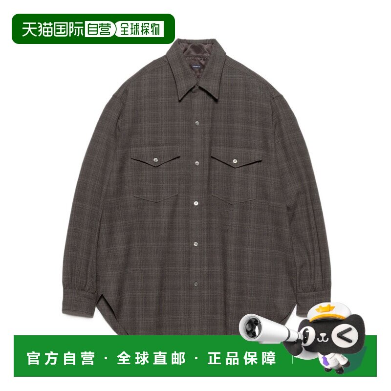 日本直邮nanamica 男装 羊毛阴影格纹衬衫 宽松ov【付后1h可退】图片