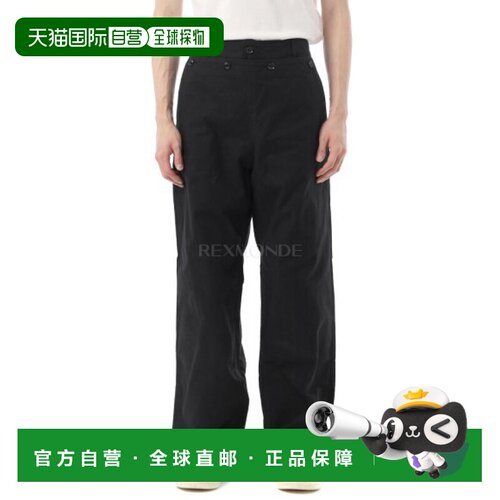Engineered Garments 水手裤 A - 黑色棉质磨毛 HB (24F1F037-PS3