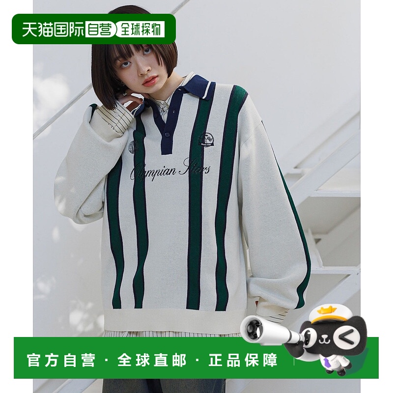 1h可退 日本直邮Anui 男女同款摩托车风针织衫 292321假两件