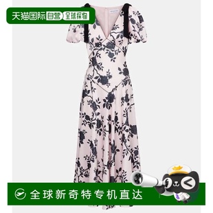 花朵蝴蝶结装 1h可退 女士 香港直邮Self 饰缎面中长连衣 Portrait