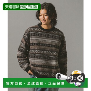 618394 宽松费尔岛摩尔针织圆领毛衣 1h可退 日本直邮RAGEBLUE男装