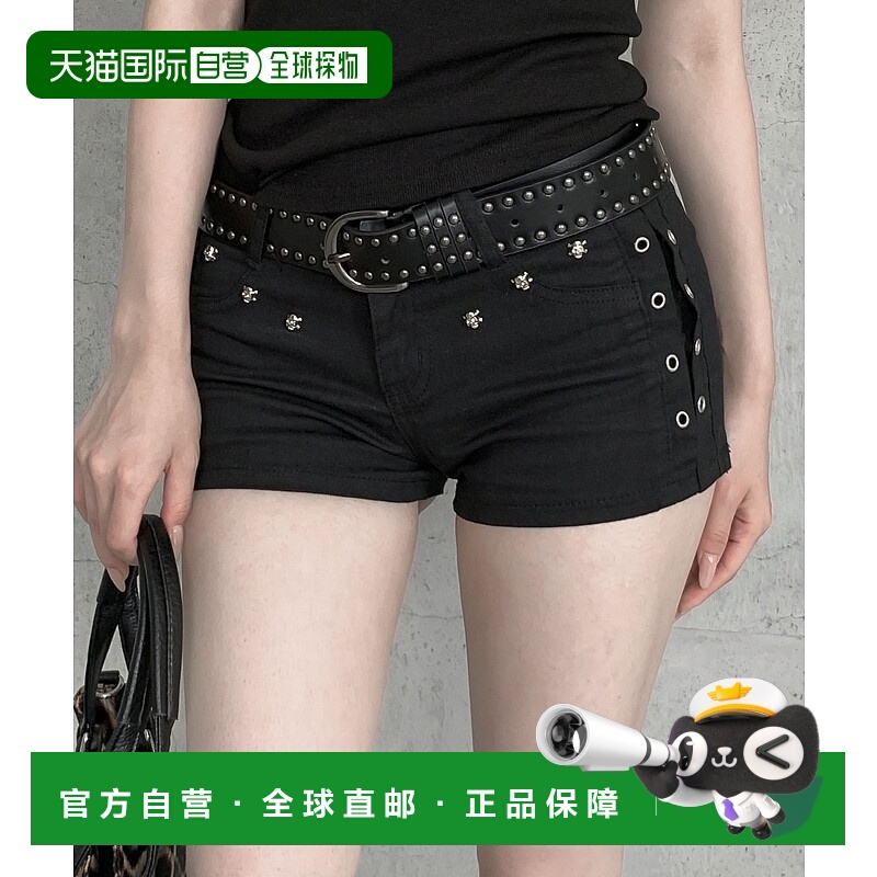 1h可退 日本直邮VEILA 女装 高腰短款牛仔裤 罗纹拉链设计修身显