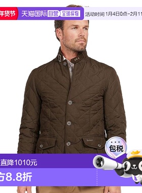 1h可退 香港直邮barbour 巴伯尔 男士 Lutz 绗缝外套 green绿色