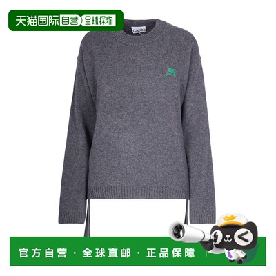 香港直邮GANNI 女士针织衫 K2632220 AW2026 灰色 WOOL BLEND SWE