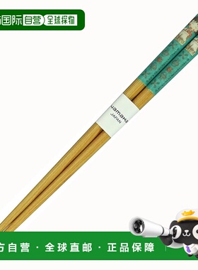 【日本直邮】樱桃小丸子35周年纪念筷子 21cm 绿色天然木 日本制