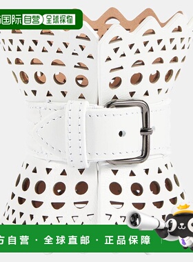 香港直邮Alaia 女士 Vienne 皮革手链 white白色 舒适时尚