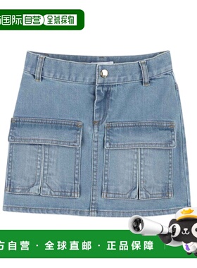 香港直邮CHLOÉ 女童连衣裙 C20456Z04 SS2025 蓝色 多口袋裙装