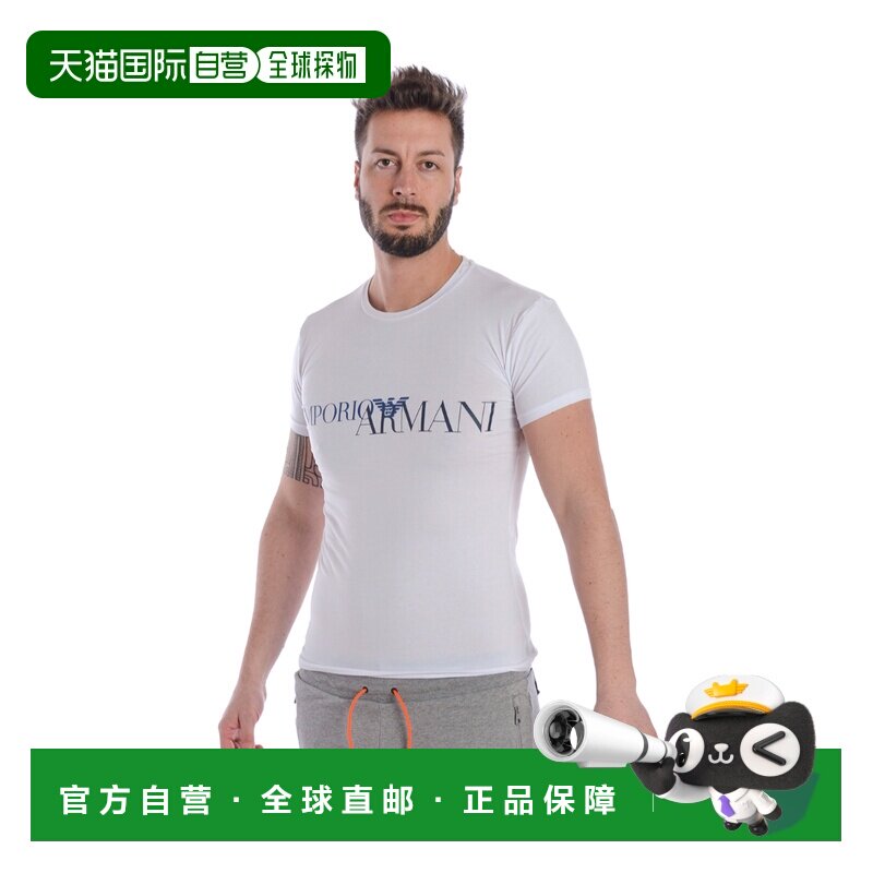 香港直邮EMPORIO ARMANI 男士T恤 1110359P516WHITE SS2022短袖
