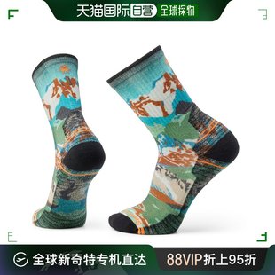 美国直邮Smartwool Winter Moss 徒步轻垫高山小径印花中筒袜