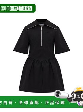 香港直邮GANNI 女士连衣裙 W02576752099 SS2025 黑色 Dress with