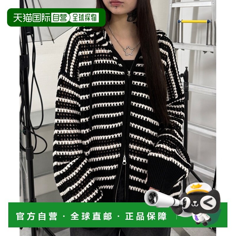 1h可退 日本直邮Figments 男女同款 网眼条纹 连帽外套 FG26SS004,男装,卫衣,淘宝优惠券,粉丝福利购,淘宝优惠卷