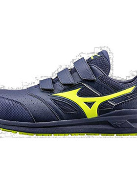 【日本直邮】Mizuno美津浓 作业用（A种）轻量工作鞋 藏蓝x黄 27c