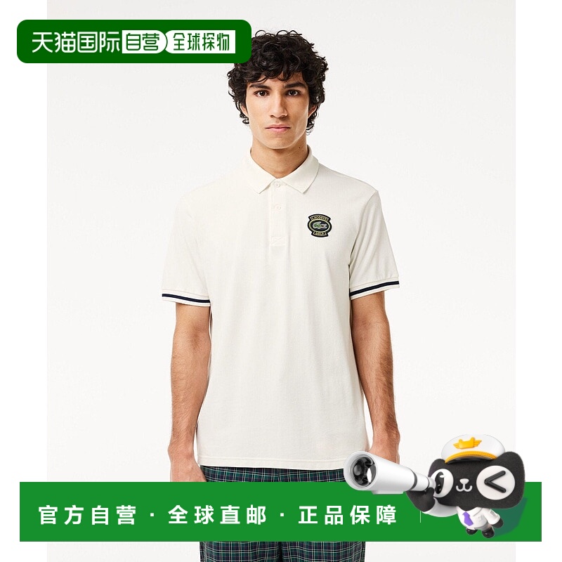 日本直邮椭圆标志徽章棉质触感速干POLO衫 男士POLO衫