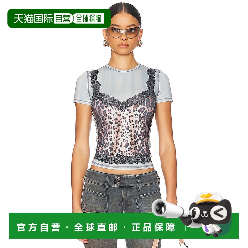 1h可退 香港直邮Diesel 迪赛 女士 短袖T恤 A166030CLBP colorful