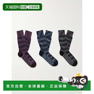 Space 男士 Dyed 3对装 TRIPC 香港直邮MISSONI 混纺棉袜子 米索尼