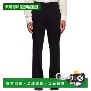 1h可退 香港直邮Ami Paris 男士 黑色 Wool Straight Fit 长裤 HT