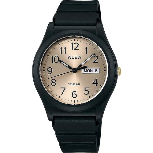 精工 WATCH 阿尔巴运动石英男士手表 AQPJ412 黑色