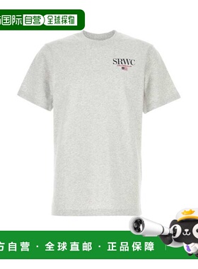 香港直邮潮奢 SPORTY & RICH 男士 混纺灰色棉质T恤 TO04363177GY