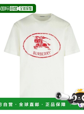 香港直邮BURBERRY 男士T恤 8112367 AW2025 白色 White Cotton Bl